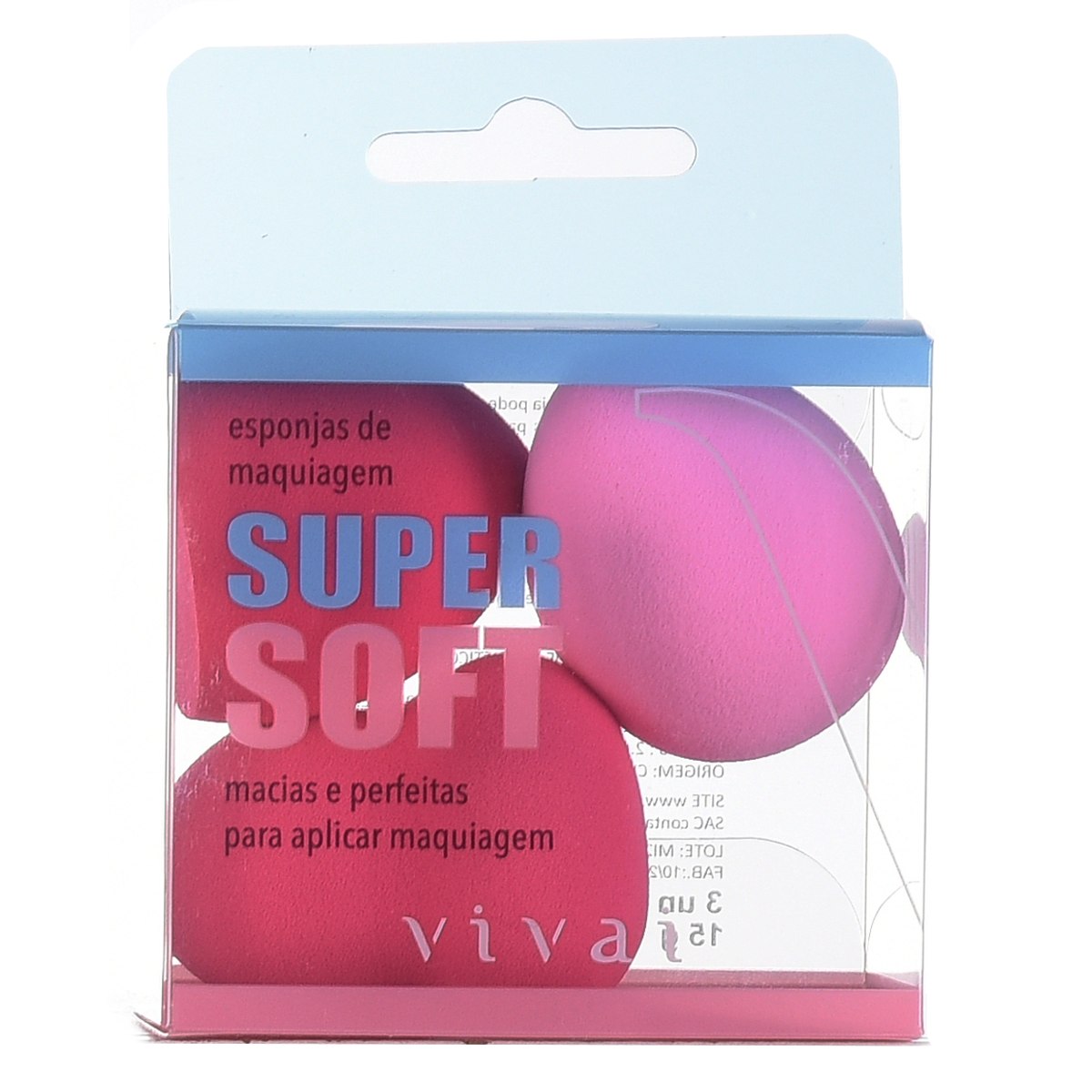 Kit 3 Esponjas Super Soft - Vivai Cosméticos